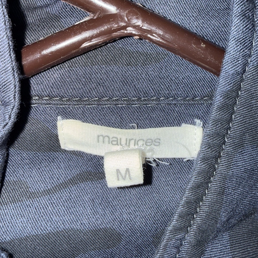 Maurices blue camo cinch waist jacket